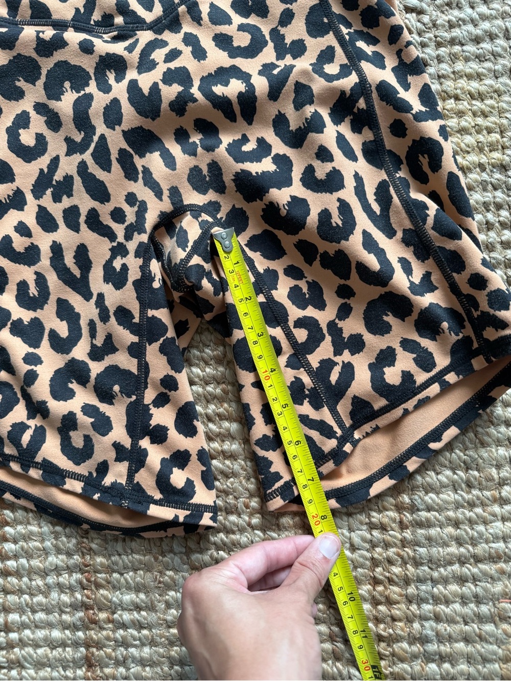 Vitality High-Waist Biker Shorts | Leopard Print | S | 7” Inseam - Picture 3 of 4